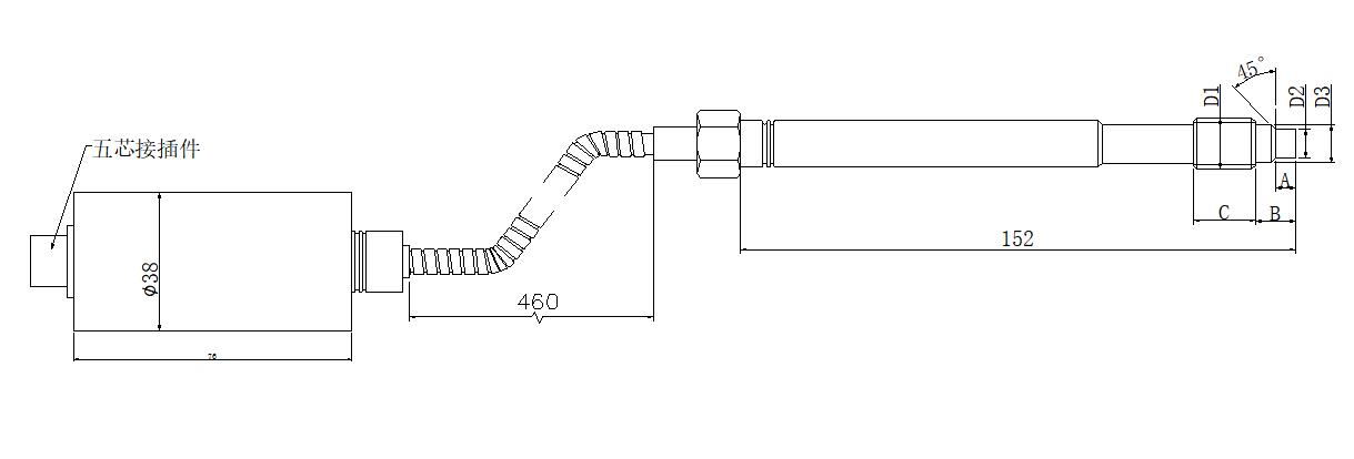 PT123高温熔体香蕉视频成人在线传感器尺寸图 PT123高温熔体香蕉视频成人在线传感器尺寸图